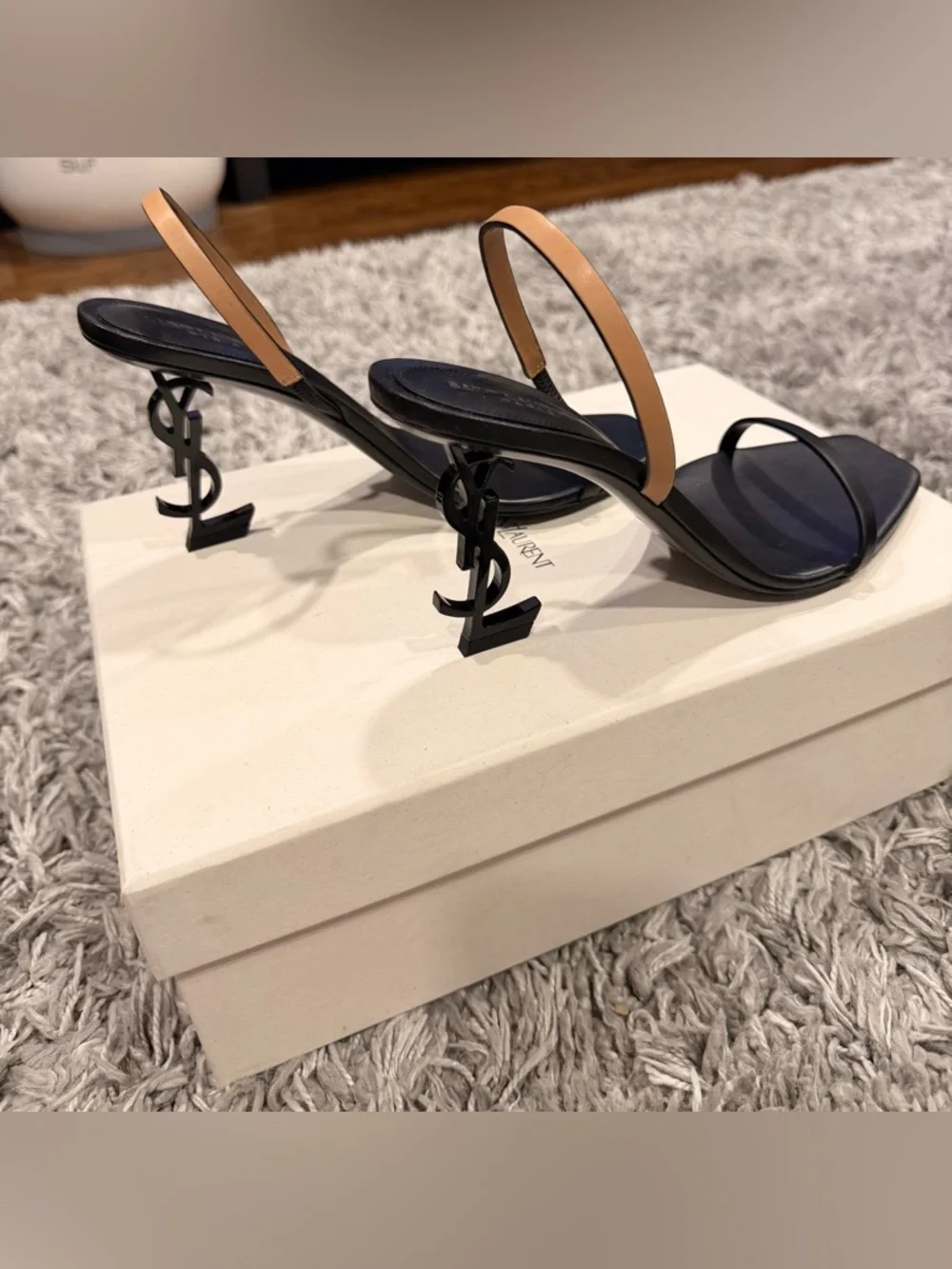 Saint Laurent Opyum Slingback Sandals size 37.5 US 7.5 - Picture 2 of 6